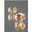 14k Gold Post Earrings, Champagne CZ, E102