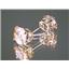 14k Gold Post Earrings, Champagne CZ, E102