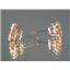 14k Gold Post Earrings, Champagne CZ, E102