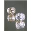 14k Gold Post Earrings, Cubic Zirconia, E102