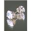14k Gold Post Earrings, Cubic Zirconia, E102