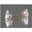 14k Gold Post Earrings, Cubic Zirconia, E102