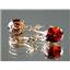 14k Gold Leverback Earrings, Garnet CZ, E107