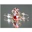 14k Gold Leverback Earrings, Garnet CZ, E107