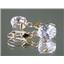 14k Gold Leverback Earrings, Cubic Zirconia, E107