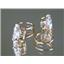 14k Gold Leverback Earrings, Cubic Zirconia, E107