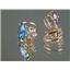 14k Gold Leverback Earrings, Neptune Garden Topaz, E107