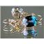 14k Gold Leverback Earrings, Neptune Garden Topaz, E107