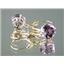 14k Gold Leverback Earrings, Amethyst, E117