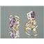 14k Gold Leverback Earrings, Amethyst, E117