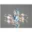 14k Gold Leverback Earrings, London Blue Topaz, E117