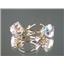 14k Gold Leverback Earrings, Mercury Mist Topaz, E117