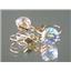 14k Gold Leverback Earrings, Mercury Mist Topaz, E117
