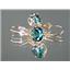 E117, Paraiba, 14k Gold Earrings