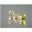 14k Gold Leverback Earrings, Peridot, E117