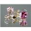 14k Gold Leverback Earrings, Pure Pink Topaz, E117