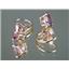 14k Gold Leverback Earrings, Pure Pink Topaz, E117
