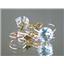 14k Gold Leverback Earrings, Swiss Blue Topaz, E117