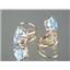 14k Gold Leverback Earrings, Swiss Blue Topaz, E117