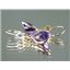 14k Gold Leverback Earrings, Amethyst , E121