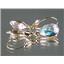 14k Gold Leverback Earrings, Mercury Mist Topaz, E121