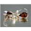 14k Gold Leverback Earrings, Mozambique Garnet, E121