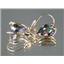 14k Gold Leverback Earrings, Mystic Fire Topaz, E121