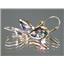 14k Gold Leverback Earrings, Mystic Fire Topaz, E121