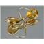 14k Gold Leverback Earrings, Citrine, E121