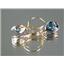 14k Gold Leverback Earrings, Neptunes Garden Topaz, E121