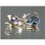 14k Gold Leverback Earrings, Neptunes Garden Topaz, E121