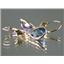14k Gold Leverback Earrings, Neptunes Garden Topaz, E121