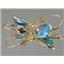 14k Gold Leverback Earrings, Swiss Blue Topaz, E121