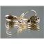 14k Gold Leverback Earrings, Smoky Quartz, E121