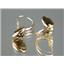 14k Gold Leverback Earrings, Smoky Quartz, E121