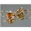 14k Gold Leverback Earrings, Twilight Fire Topaz, E121