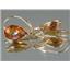 14k Gold Leverback Earrings, Twilight Fire Topaz, E121