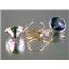14k Gold Leverback Earrings, Neptunes Garden Topaz, E201