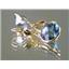 14k Gold Leverback Earrings, Neptunes Garden Topaz, E201
