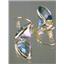 14k Gold Leverback Earrings, Neptunes Garden Topaz, E201