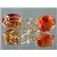 14k Gold Leverback Earrings, Created Padparadscha Sapphire, E207