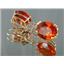 14k Gold Leverback Earrings, Created Padparadscha Sapphire, E207