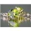 14k Gold Leverback Earrings, Peridot, E207