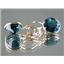 14k Gold Leverback Earrings, London Blue Topaz, E211