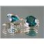 14k Gold Leverback Earrings, Paraiba Topaz, E211