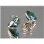 14k Gold Leverback Earrings, Paraiba Topaz, E211