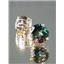 14k Gold Post Earrings, Mystic Fire Topaz, E212