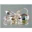 14k Gold Leverback Earrings, Mystic Fire Topaz, E221