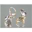 14k Gold Leverback Earrings, Mystic Fire Topaz, E221