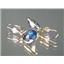 14k Gold Leverback Earrings, Neptune Garden Topaz, E221